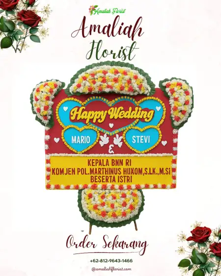 Papan Bunga Pernikahan Lembarawa